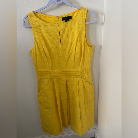 Ralph Lauren Yellow Textured Dress - Picture 1 of 4